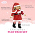 Eimmie 18 Inch Sets 18 Playtime by Doll Clothes and Accessories - Christmas Holiday Dress with Matching Santa Hat