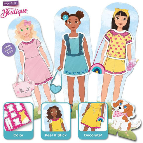 Educational Insights PaperCraft Sweet Boutique, Paper Dolls Fashion Boutique Toy for Ages 3+