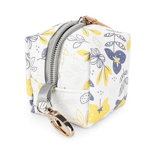GANYKQ 2 Multifunctional Pacifier Holder Bag PU Leather Pacifier Case Bag Pacifier Storage Container Holds Pacifiers