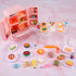95 Pcs Dollhouse Refrigerator Mini Fridge Table Dining Car Toy with Food Set, Kitchen Furniture Miniatures for Children