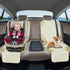 Musclez 600D 2 (White-2pcs) Car Seat Protectors, Car Seat Covers Waterproof Fabric, Non-Slip Backing & Mesh Pockets