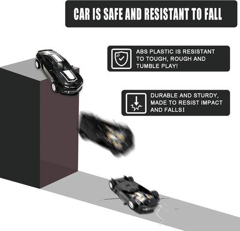 Transforming Toys Car - 2 in 1 Deformation Friction Powered Car Truck (Black)