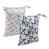 2pcs Cloth Diaper Wet Dry Bags by ALVABABY - Waterproof Reusable with Two Zippered Pockets for Travel Beach Pool