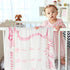 Mindsoft Trendy Pink Bow Coquette Baby Milestone Blanket Coquette Flannel Blanket Newborn Infant Swaddle Growth Baby