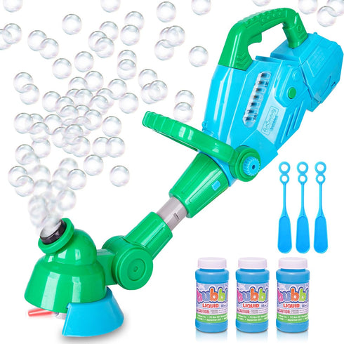 Trimmer 3 4 5 Weed Wacker Bubble Machine for Kids - Electronic Weed Eater Toy with Bubble Solution Included, Grass Toy