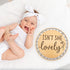 Set 1 10 Inches Huray Rayho Isn' t She Lovely Wooden Sign Little Girl Decor Boho Girls Room Wall Art Round Ratten Style