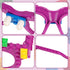 6 Pcs DIY Building Bricks Glasses for Kids Birthday Party Favors, Boys Girls Carnival Games Decor