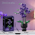 NERCISU Sets 8-12+ (666 Orchid Flowers Building with Vase, Purple Orchid Botanicals Collection Building Toys for Home