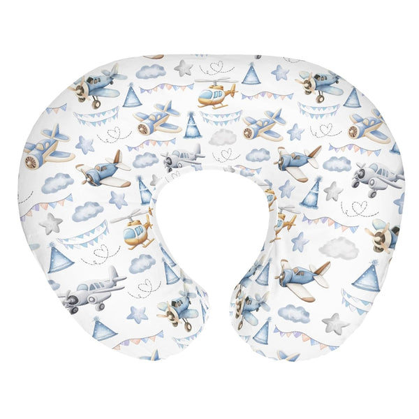 Vintage Planes Airplanes Helicopters Nursing Pillow Covers for Boy Girl Retro Stars
