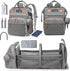 Baby Diaper Bag Backpack, Bonus Changing Pad, Large Capacity, USB Port, Pacifier