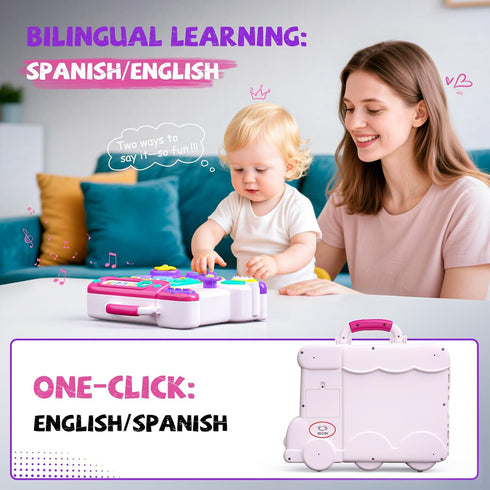 1 1 54-in-1 1 Vanvimen Toys for Year Old Girl, Ideals Gifts for Year Old Girl, English & Spanish Baby Busy Board