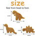 3 Packs Dino Nugget Pillow Plush, 18 inches Dinosaur Chicken Nugget Stuffed Animal Toy, Birthday Party Decoration for