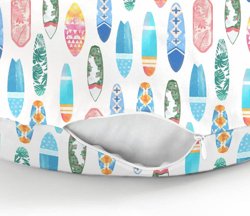 Summer Colorful Surfboards Nursing Pillow Covers for Boy Girl Surfing Nursery Feeding Pillowcase for Breastfeeding