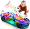 Light Up Transparent Car Toy - Interactive Electric Car Toy for Kids with Music, LED, and Colorful Moving Gears