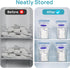 4PCS Set, 4.3 14.7" Vtopmart Breastmilk Storage Container Clear Freezer and Fridge Organizer Bins, Plastic Storage Bins