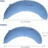 43" BYRIVER Long C Shaped Body Pillow for Adults Men Women, Side Sleeper Pillow for Neck Shoulder Back Pain Relief