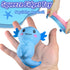 Belsheu Axolotl Animal Dough Fidget Balls Squishy Toys, Blue Axolotl Squeeze Sugar Stress Ball for Adults, Anxiety