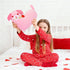 8inch Valentine's Day Gifts for Girls Her Wife, Pink Love Heart Dog Plush Valentines Stuffed Animal with Rose Cute