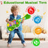 2-in-1 3 4 5 Dinosaur Kids Guitar Musical Instruments for Year Old Boys Girls Gifts, Toddler Electric Guitar Piano Toy