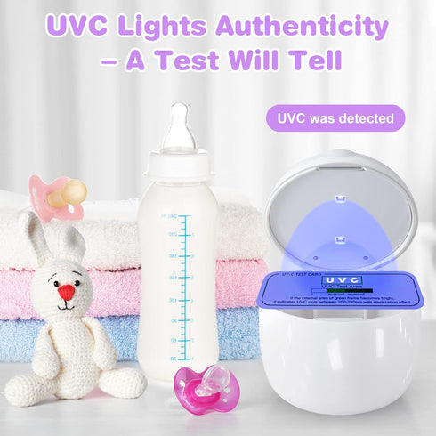 99.99% 3 Qualirey Portable Pacifier Disinfection, Mini UV Light Disinfection, Disinfection in Mins, USB Rechargeable