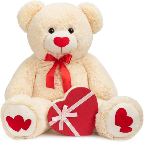 HollyHOME Big Teddy Bear Stuffed Animal Large Bear Plush with Red Heart