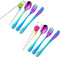 Poylim Kids Silverware, Stainless Steel Children Flatware Set of 2, Toddler Utensils, Rainbow