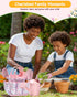 Set 8 Kids Gardening Tool Toys - Pieces Quality Garden Kit for Toddlers & Kids with Shovels, Rake, Watering Can, Hat