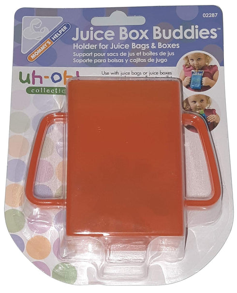 Mommys Helper Juice Box Buddies Holder, Blue, 2-Pack