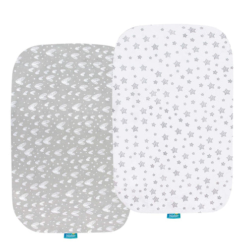 Bassinet Sheets Compatible with Baby Delight Beside Me Dreamer Bassinet, 2 Pack,