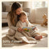 43x43 Inches Ultra Soft Muslin Baby Blanket - Made with Organic Cotton, Gender Neutral Warm Coffee Striped Jacquard