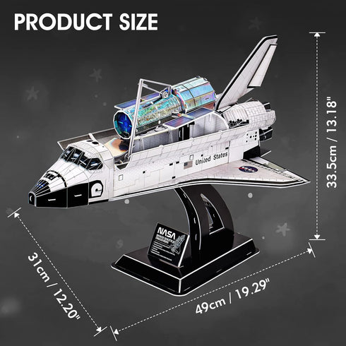 NASA Space Shuttle Discovery 3D Puzzles for Kids and Adults, Rocket Ship Building Toys for Ages 5-14, 126 Pieces