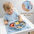 Set ROCCED Suction Plates for Baby Placemat Spoon Fork for Toddlers, Silicone Baby Plates with Suction Baby Dishes