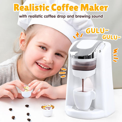 Sets, 4-8 3-5, 4 Kids Toy Kitchen Play Kitchen Accessories for Kids Ages Kitchen Appliance Toys, Blender, Coffee Maker
