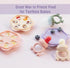(Set 2), 4 Ginbear Baby Fruit Food Feeder & Popsicle Molds Combo of Silicone Teething Feeders with Freezer Tray