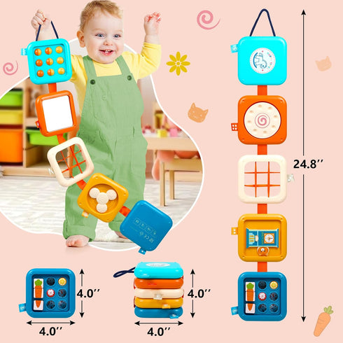 Vunrahsg 1 1 2 1-3 12-18 1 2 3 Busy Board for Year Old Montessori Toys for Boy Girl Toys Toddler Car Airplane Travel
