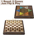 2 1 Set 13" 60 12 2 ELONGDI in Magnetic Chess & Chinese Checkers Wooden Board Game with Storage Drawer and Glass