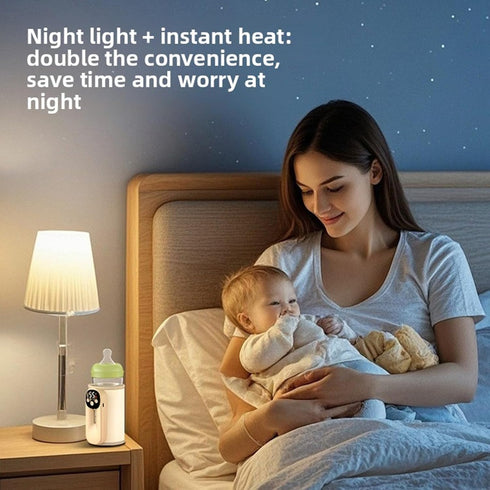 ViaGasaFamido Portable Bottle Warmer Baby Milk Insulation Case Cordless Universal Dual Home Car Mounted Smart Constant