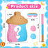 18.5 Inch Silipull Baby Bottle Shape Gender Reveal Piata with Piata Stick Blindfold and Pink Blue Confetti Gender