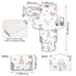 WELLDAY Farm House Animals Portable Diaper Changing Pad - Waterproof Foldable Baby Diaper Changing Pad with Built