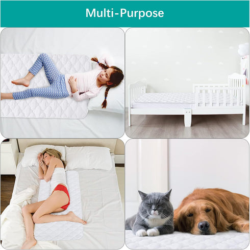2 Pack 28" 52",Non-Slip Waterproof Crib Mattress Protector Pad x & Absorbent Mattress Pad for Baby Standard Crib/Bed