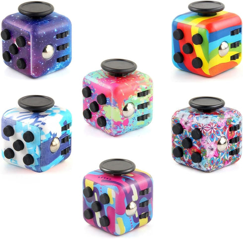 6 Pack Fidget Cube & Infinity Cube Toys for Adults & Kids,