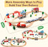 Set 88 3 4 5 Electric Toddler Wooden Train Toy, PCS Train Track Toys for Years Old Kids, Boys and Girls