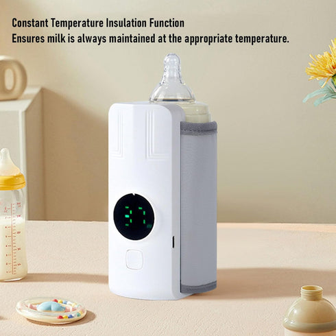 Garosa Portable Milk Warmer Rechargeable Lithium Ion Battery Bottle Warmer with Insulated Sleeve for Baby Bottles
