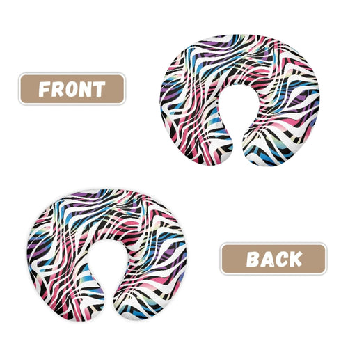 GOSTONG Set 2 Pack Colorful Zebra Pattern Nursing Pillow Cover of Nursing Pillow Slipcovers Ultra Soft Compatible