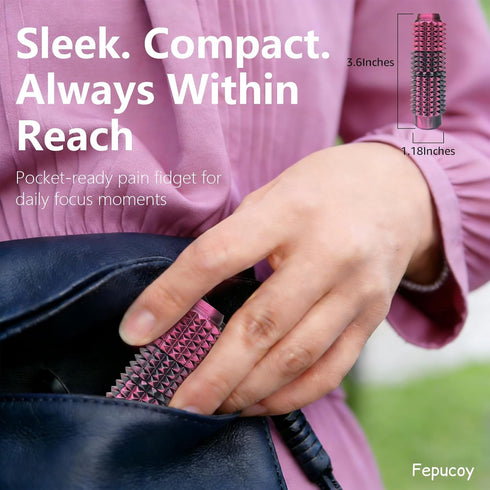 Fepucoy 5-in-1 Little Ouchies Pain Fidget for Adults, Spiky Sensory Tool with Smooth Spinner, Reinforced Slider