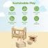 Set PlanToys Wooden Childrens Room Classic for Montessori Small World Play | Creative Role Play and Social Interaction