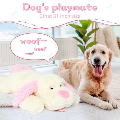 MorisMos Large Dog Stuffed Animal 31 Inch, Soft Puppy Plush Pillow for Girls Kids