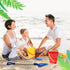 12 12 12 22 Inches Summer 4 Jexine Pcs Sand Buckets and Shovels for Kids Beach Sand Toys Bulk Plastic Beach Buckets