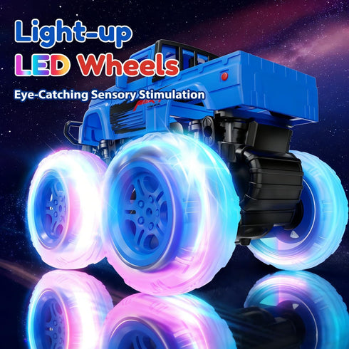 Gift:2 Pack 2-4, 4-8,Pull 3+ 3 SEPHIX Monster Truck Toys for Toddler Boys Trucks for Boys Age Light-Up Wheels Monster