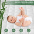 2 Pack 4" 9", 52"x28", GRT Waterproof Crib Mattress Protector Rayon Made from Bamboo,Quilted Baby Mattress Pad Fitted
